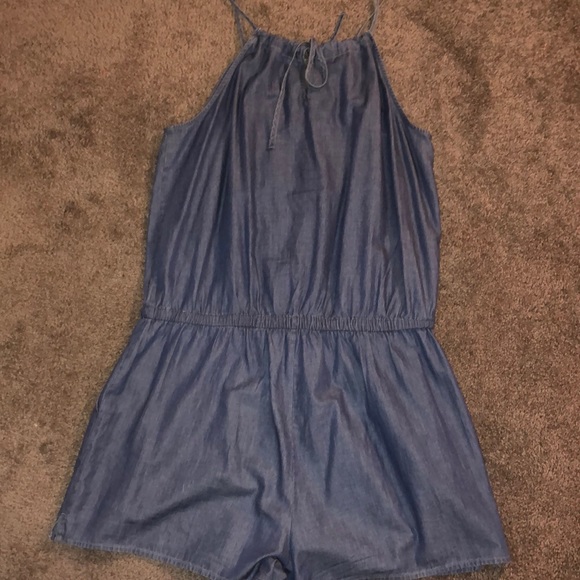 Lounge Chambray Romper with Decal - Picture 4 of 4